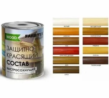 Защитно-красящий состав  WOOD Красное дерево  2.7л быстросохн.FARBITEX ПРОФИ/8