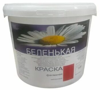Краска ВД-АК БЕЛЕНЬКАЯ фасадная 7 кг