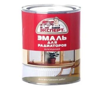 Эмаль алкидная для радиаторов ЭКСПЕРТ белая гл 0,9кг/6