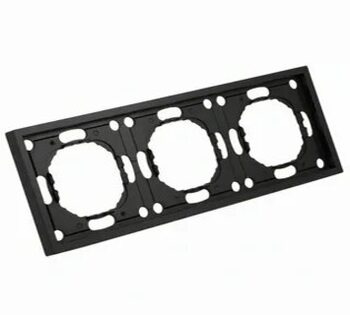 49860 Рамка 3-местная серия Эмили PFR00-5003-05 черный уголь Soft Touch STEKKER