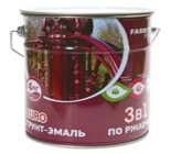 Грунт-эмаль по ржавчине 3в1 шоколадная Ole Color 4кг/4