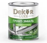 DECOR LUXE Грунт-эмаль 3в1 быстросохнущая 30мин Зеленая 0,9кг (Кубанские краски)