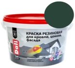 Краска фасадная резиновая зелёный мох 3кг/1 "DALI"
